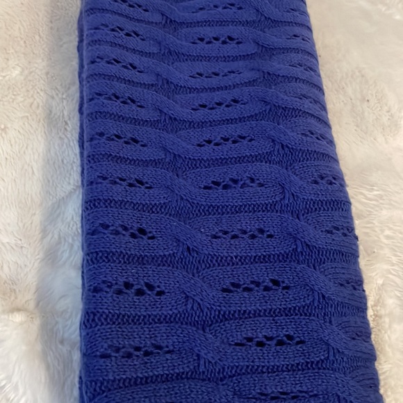 Celeste Wool & Cashmere Blend Cornflower Infinity Scarf - Picture 4 of 4